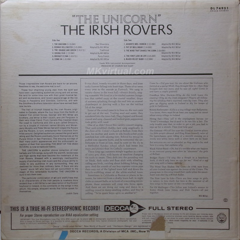 Irish Rovers - The unicorn